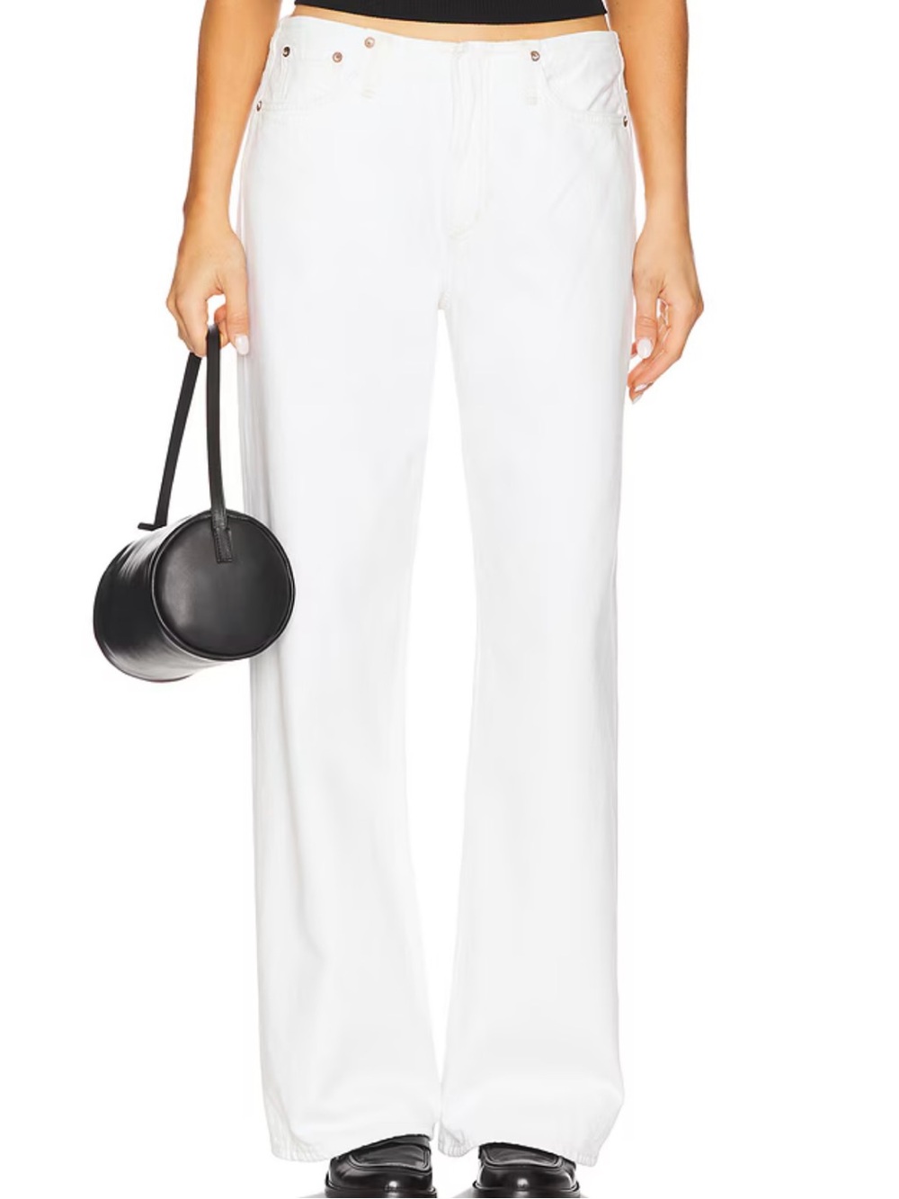 Agolde Low Slung Baggy Jeans in Milkshake